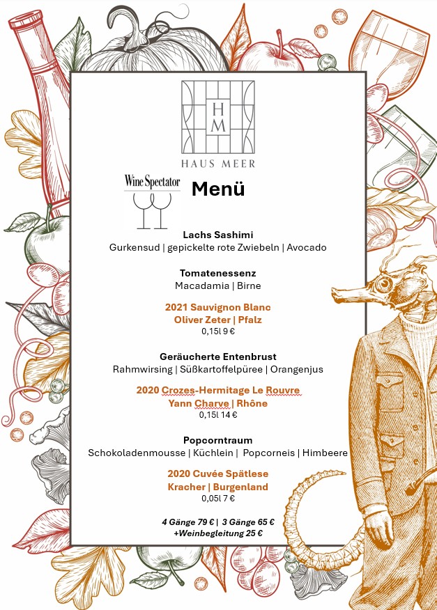 Menü im Oktober